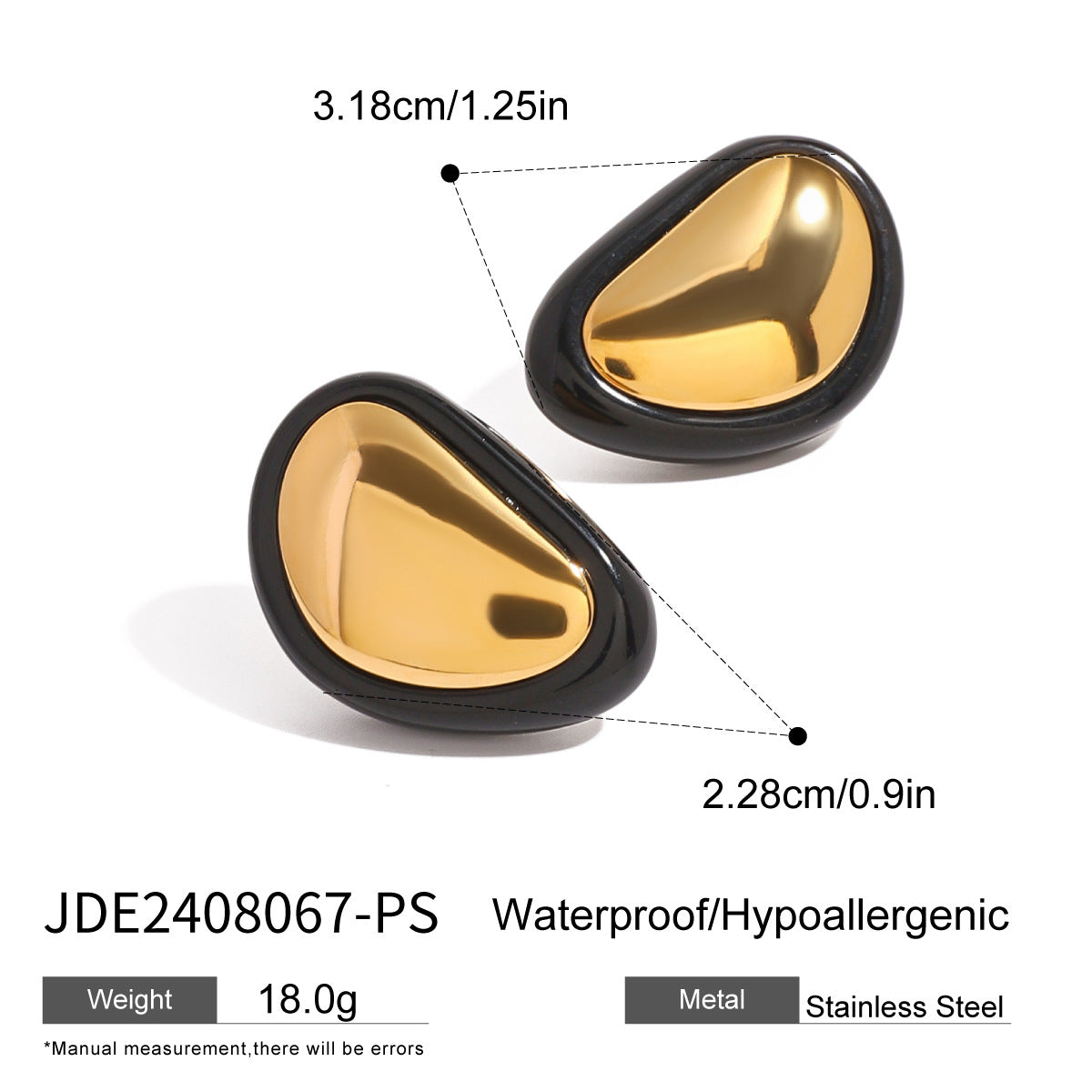Aaminah Geometric Statement Earrings - JDE2408067-PS [MZGM199C]