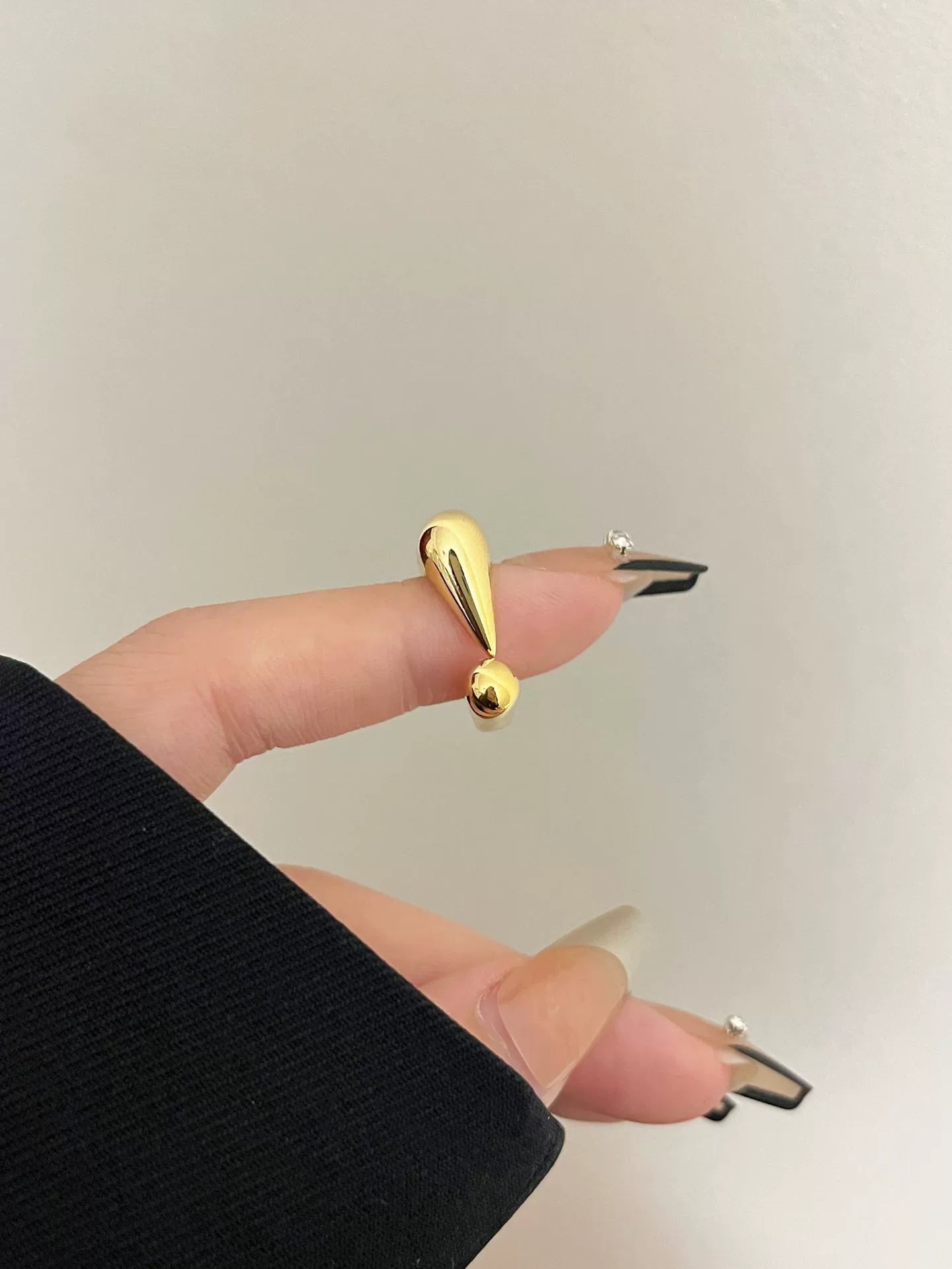 Rae Symbol Open Ring - Gold Exclamation Mark