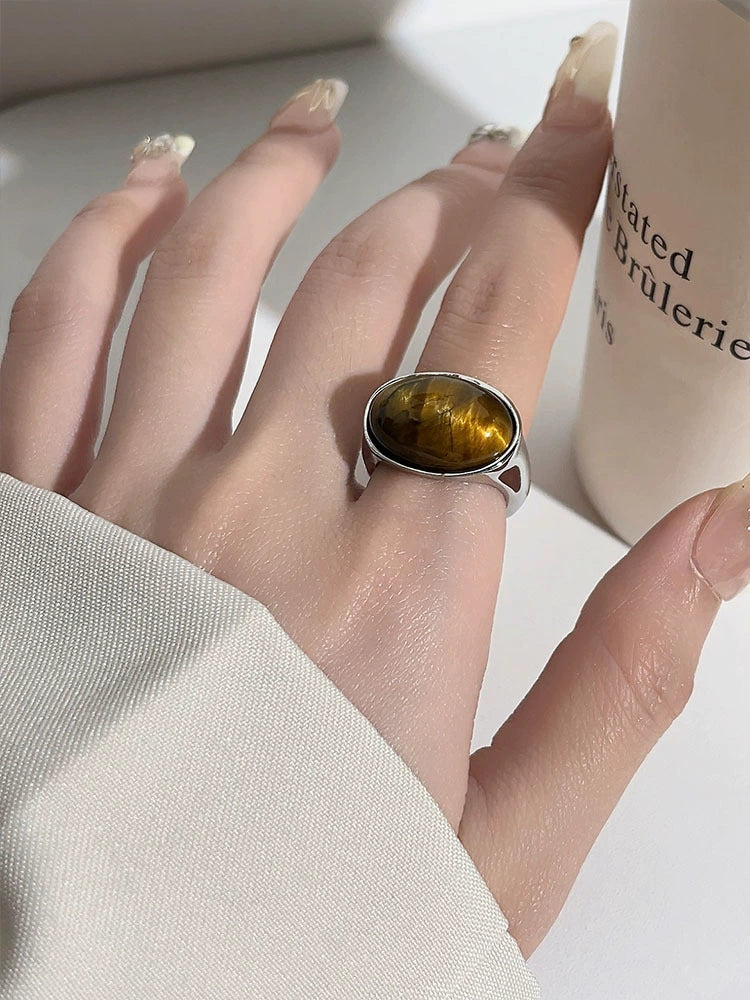 Vail Tiger Eye Open Ring - Tiger Eye Ring