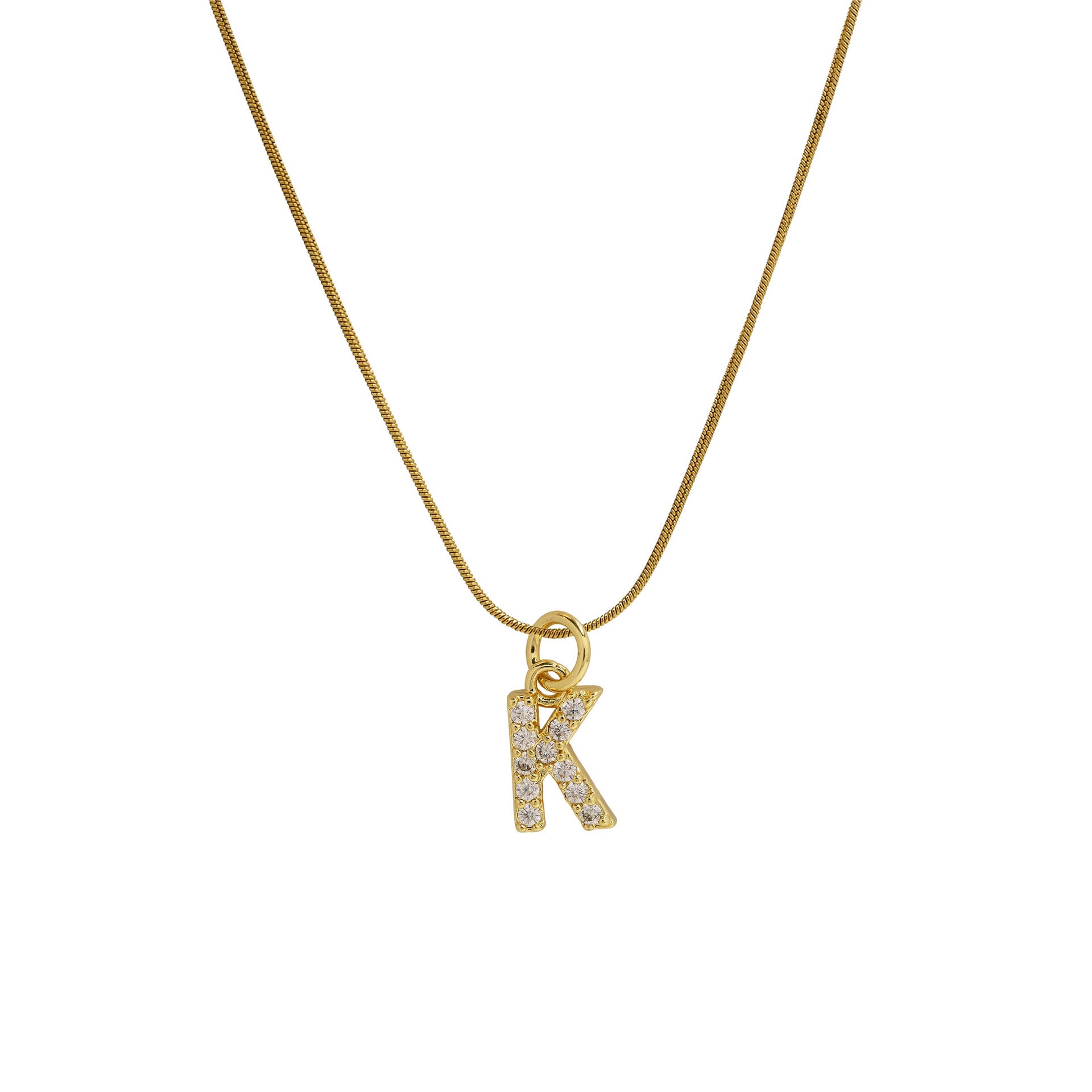 Killian Initial Zircon Necklace - K [FKOZTN4D]