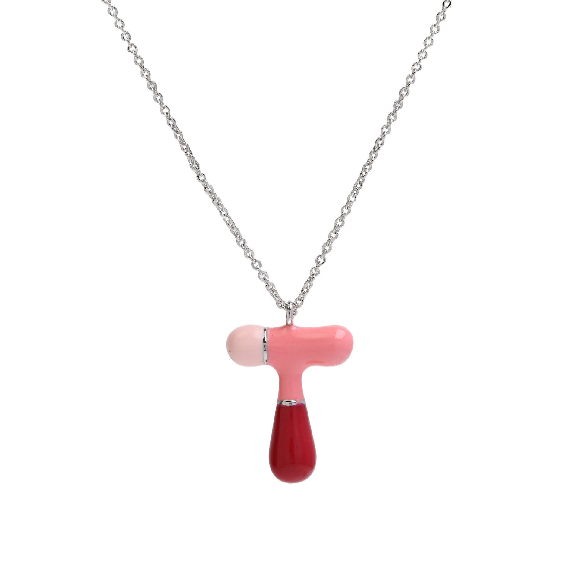 Victory Initial Bubble Necklace - Necklace T [QX406H8Z]