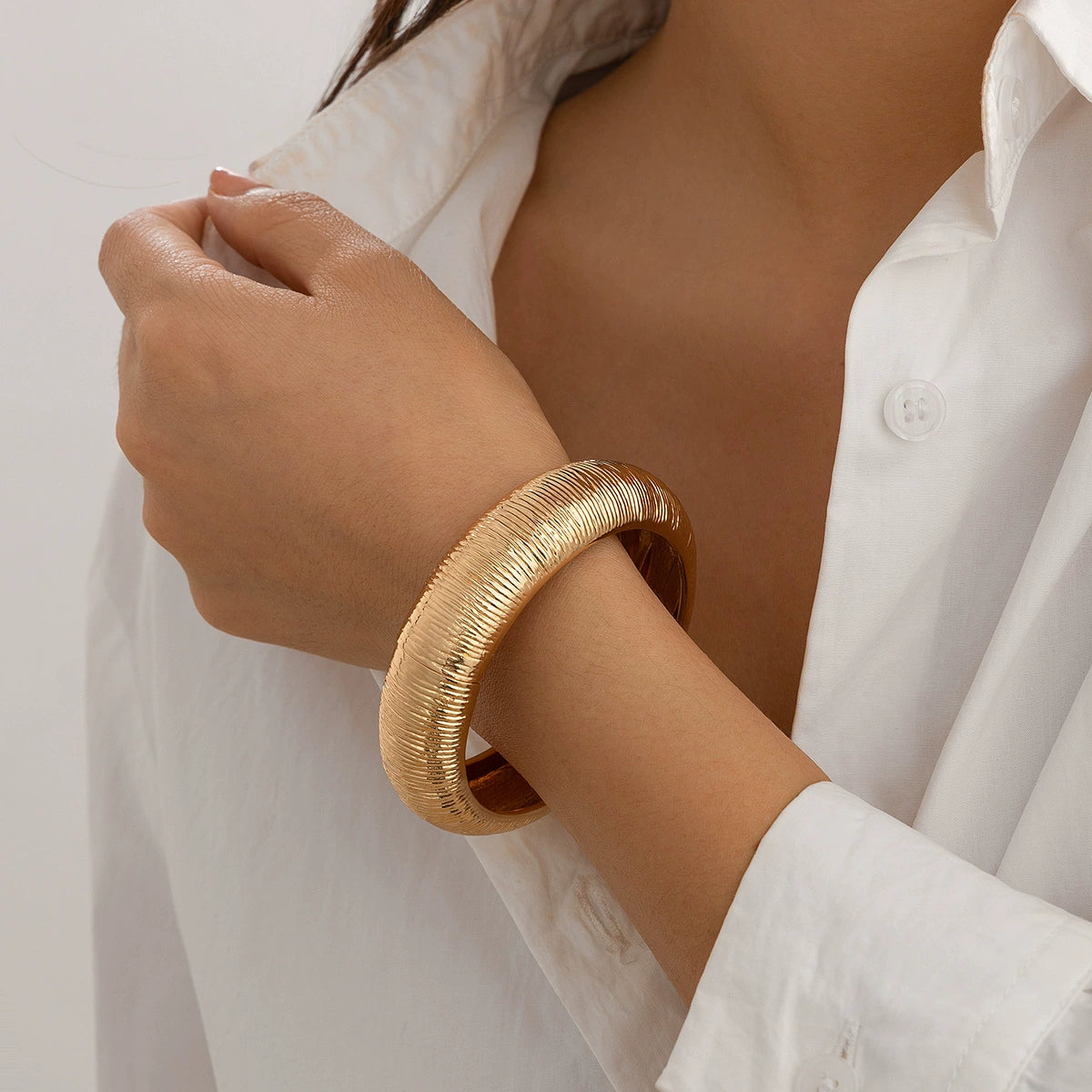Eniola Sculptural Leaf Jewelry - Bracelet Gold Design 1 [DKUV0O3F]