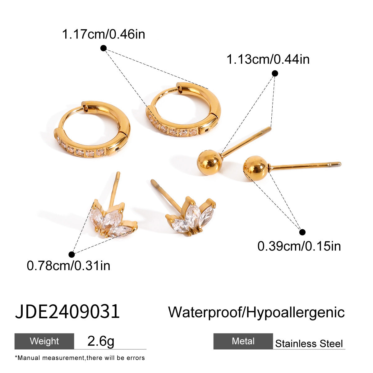Kaiah Three-Pair Earring Set - JDE2409031 [0KFBQWNG]
