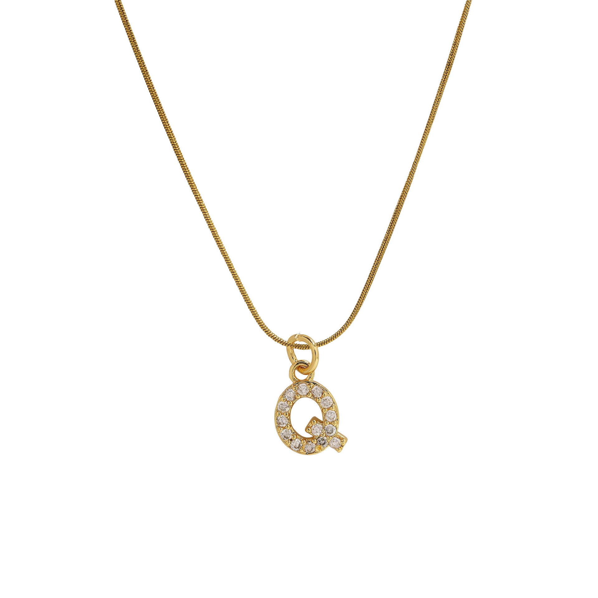 Killian Initial Zircon Necklace - Q [MWMG3YSN]