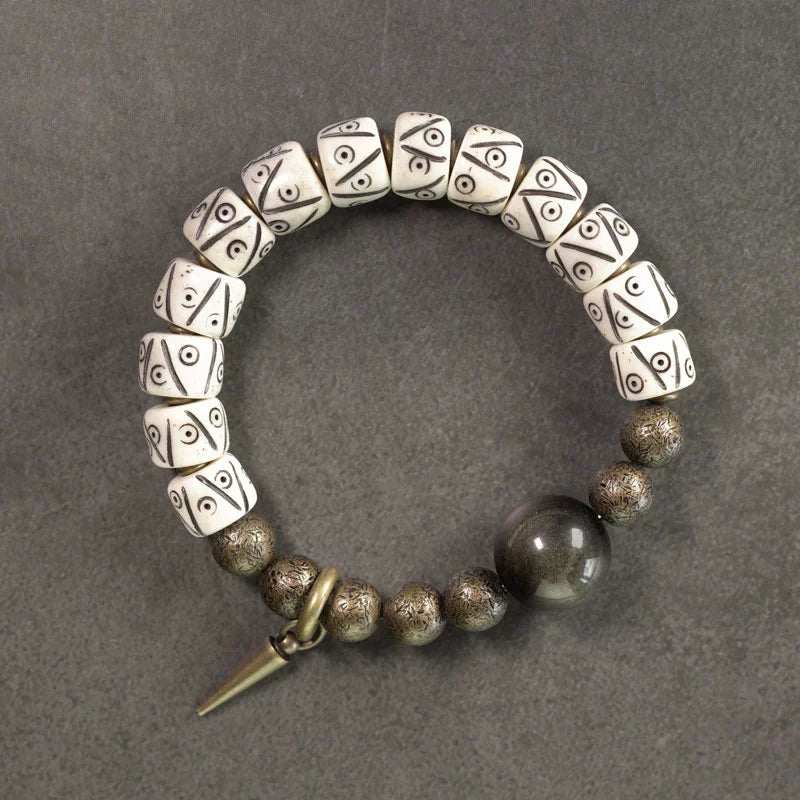 Rosalie Distressed Bone Bracelet - B Style Women's Size 15