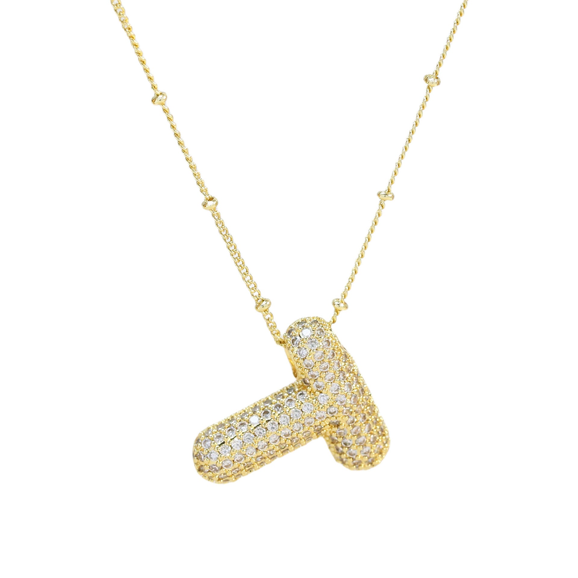 Fynlee Bubble Initial Necklace - Gold T [2G3ATBAJ]