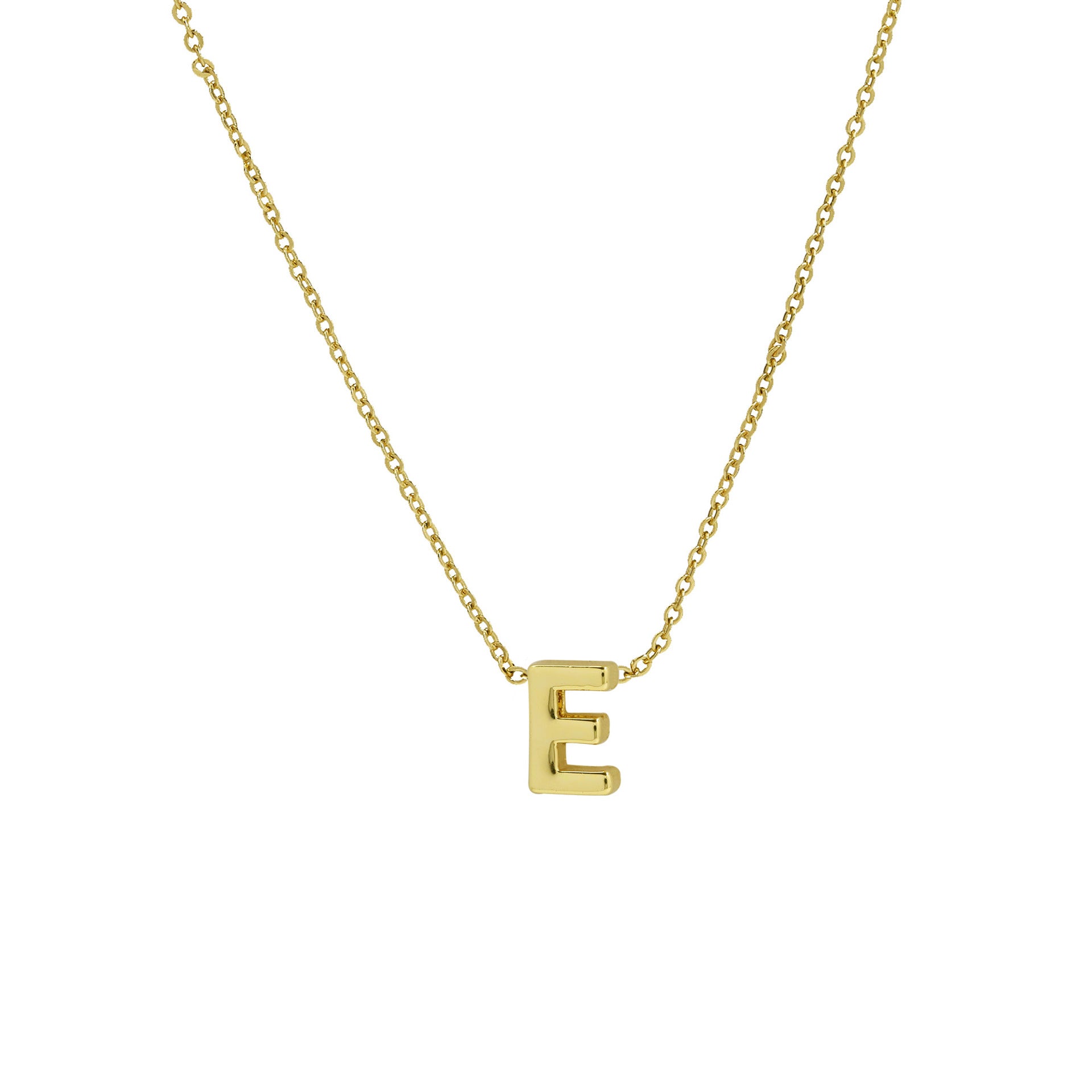 Agnes Initial Pendant Necklace - E [PS15FKUV]