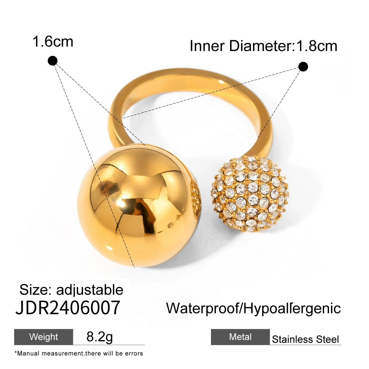 Mana Diamond Open Ring - JDR2406007 [D6P751EJ]