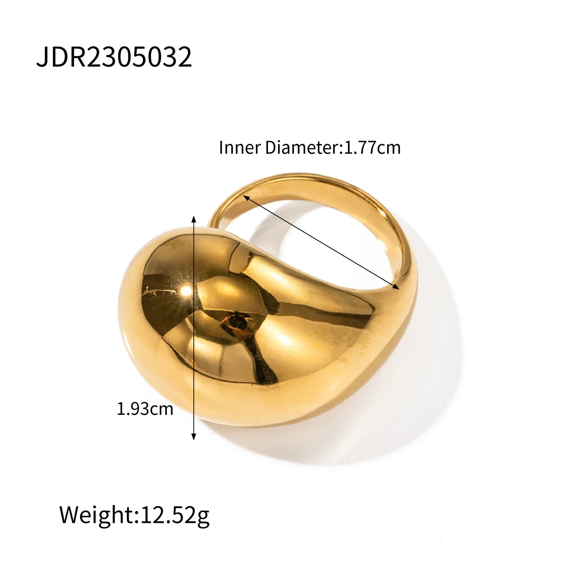 Aubrielle Stainless Steel Statement Ring - JDR2305032