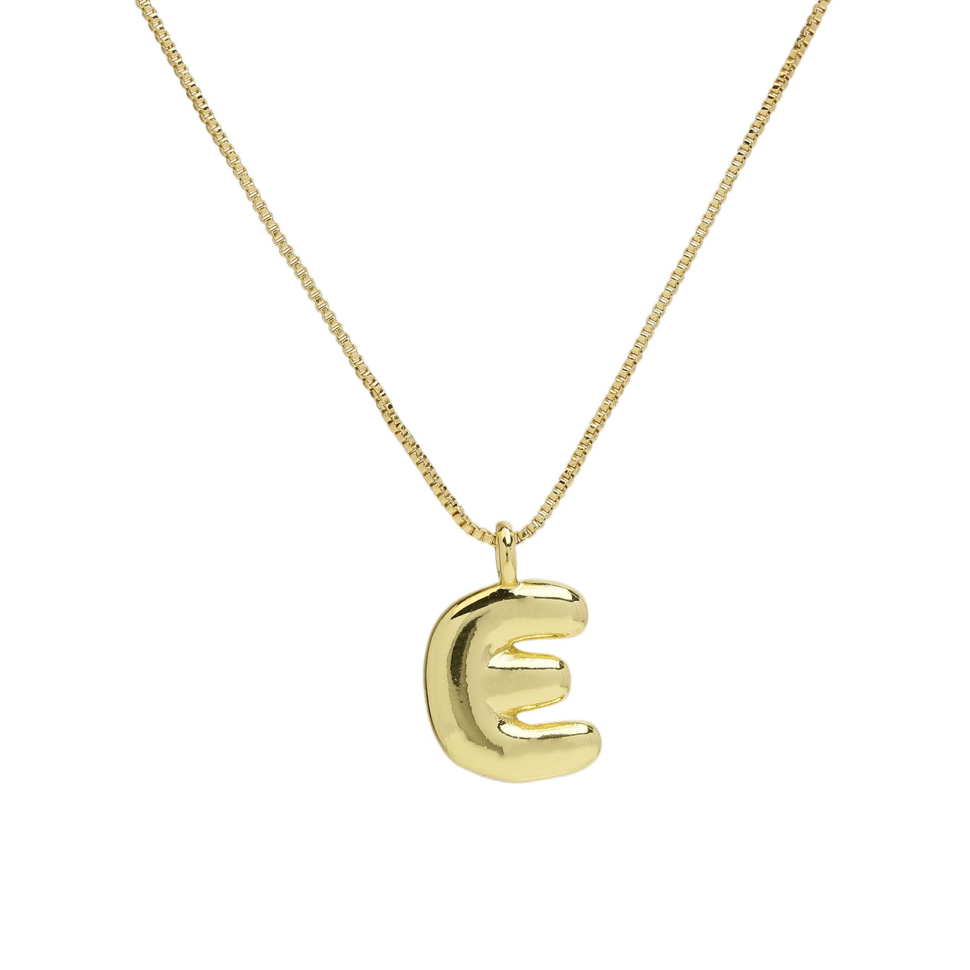 Odalys Gold Initial Pendant - Necklace E [WO091Y44]