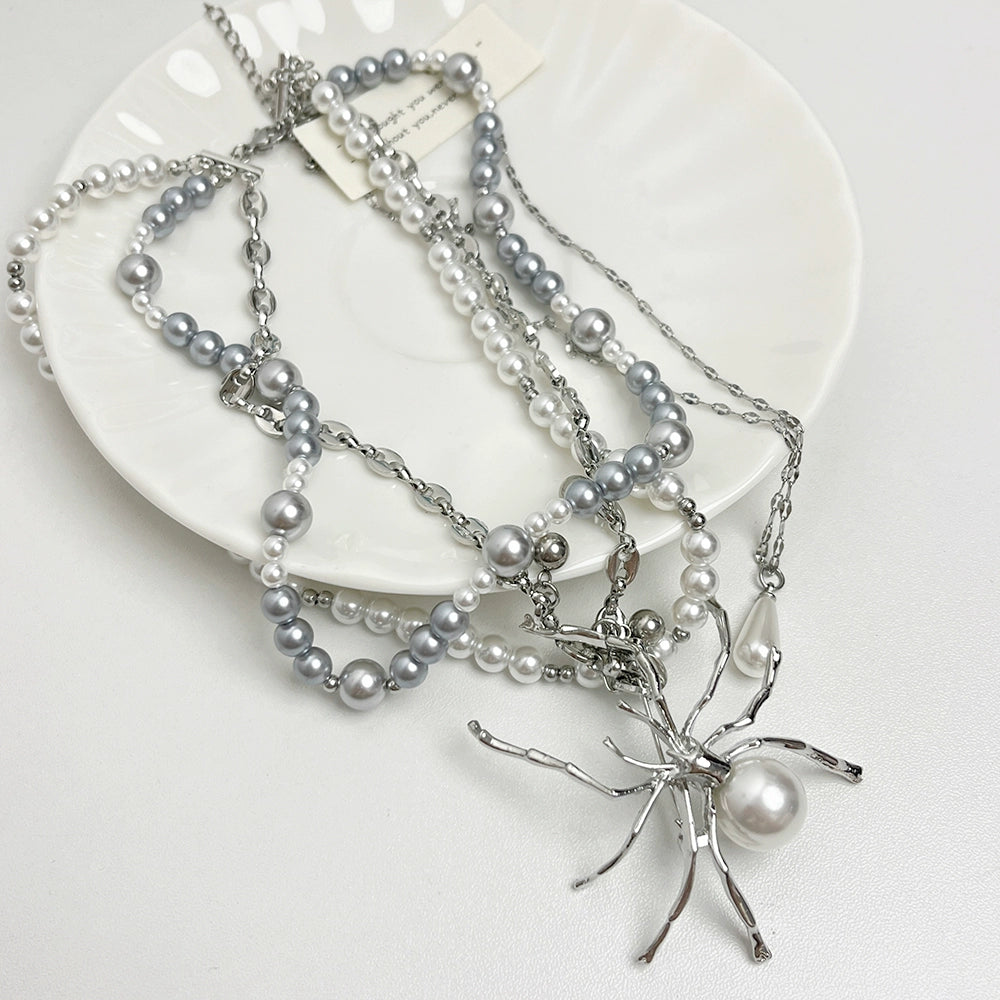 Gladys Layered Pearl Choker - Main Picture Style Necklace [9U8BFYDG]