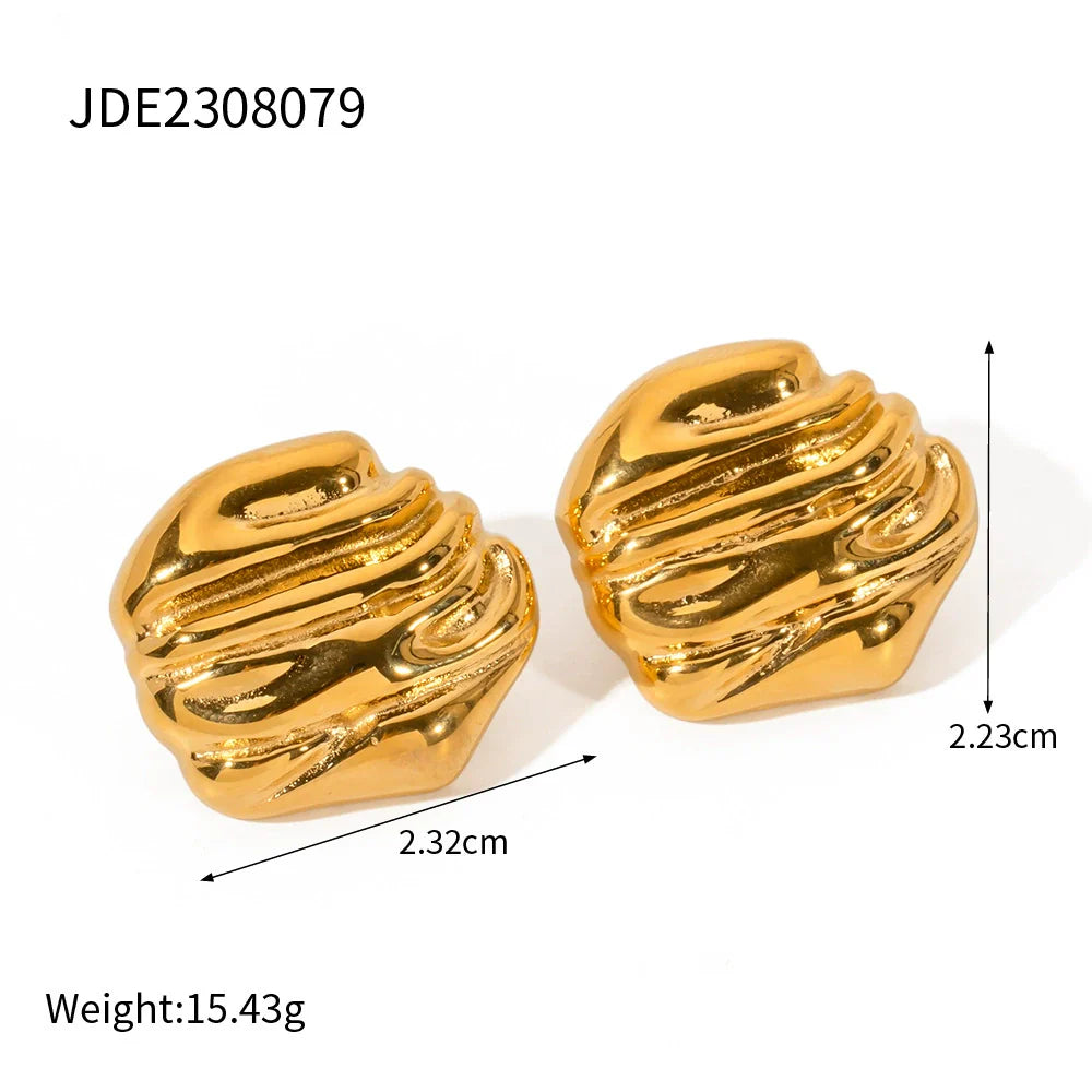 Seneca Organic Texture Hoop Earrings - JDE2308079