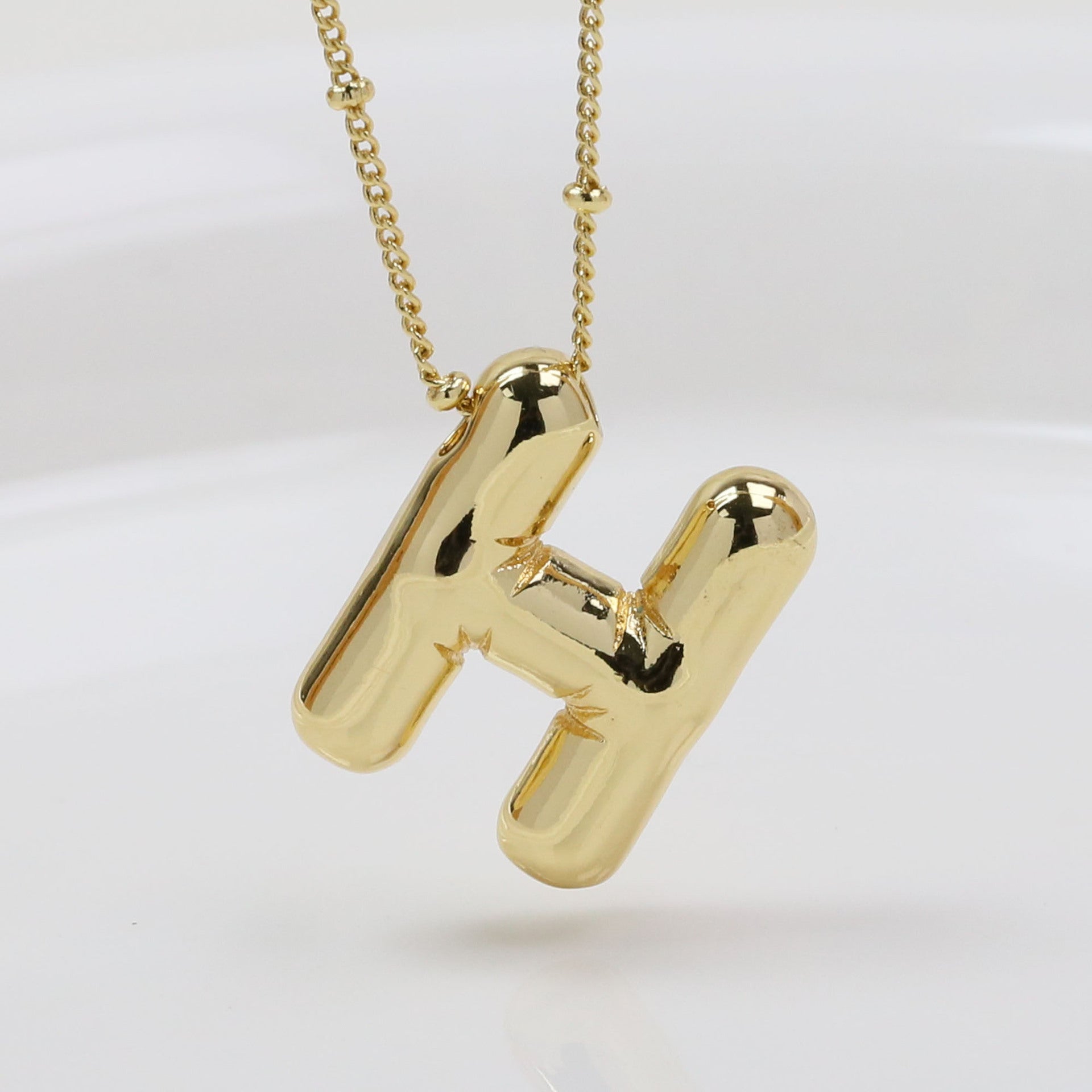 Aberdeen Bubble Initial Necklace - H (Necklace) [PMWT20CF]