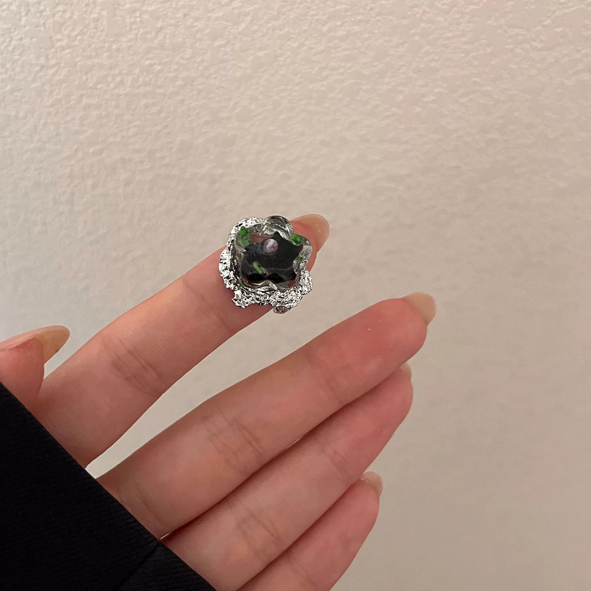 Myla Tourmaline Star Ring - Style A (Gold-toned, Clear Tourmaline Beaded) [XD1NWAM8]