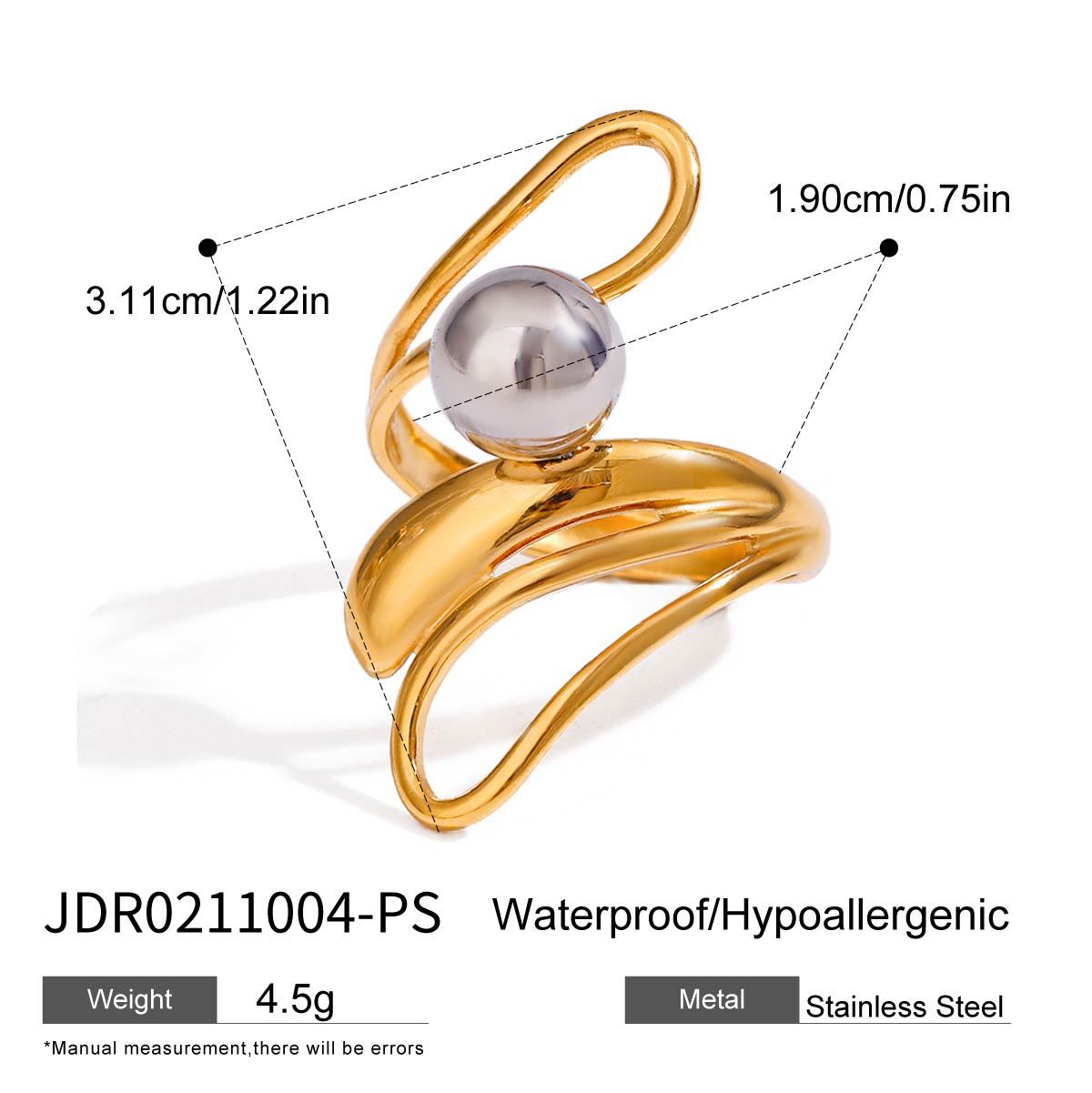 Yadira Wavy Pearl Ring - JDR0211004-PS [5XW2OKNG]