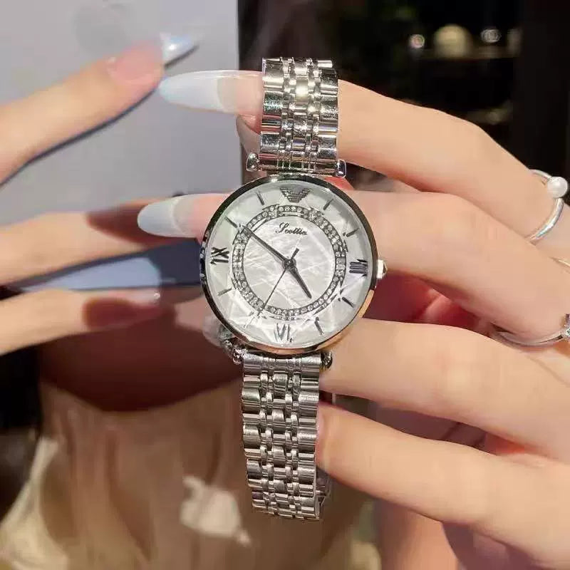 Raegen Crystal Wrist Watch - White