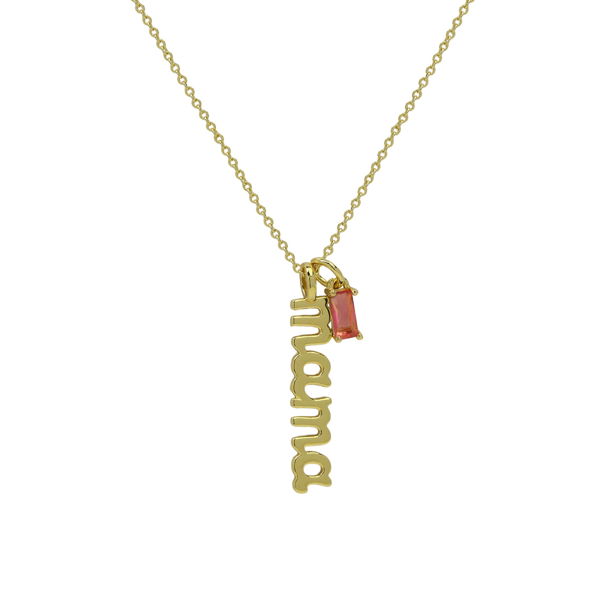 Adaly Birthstone Mom Pendant Necklace - July Birthstone [IU783V1X]