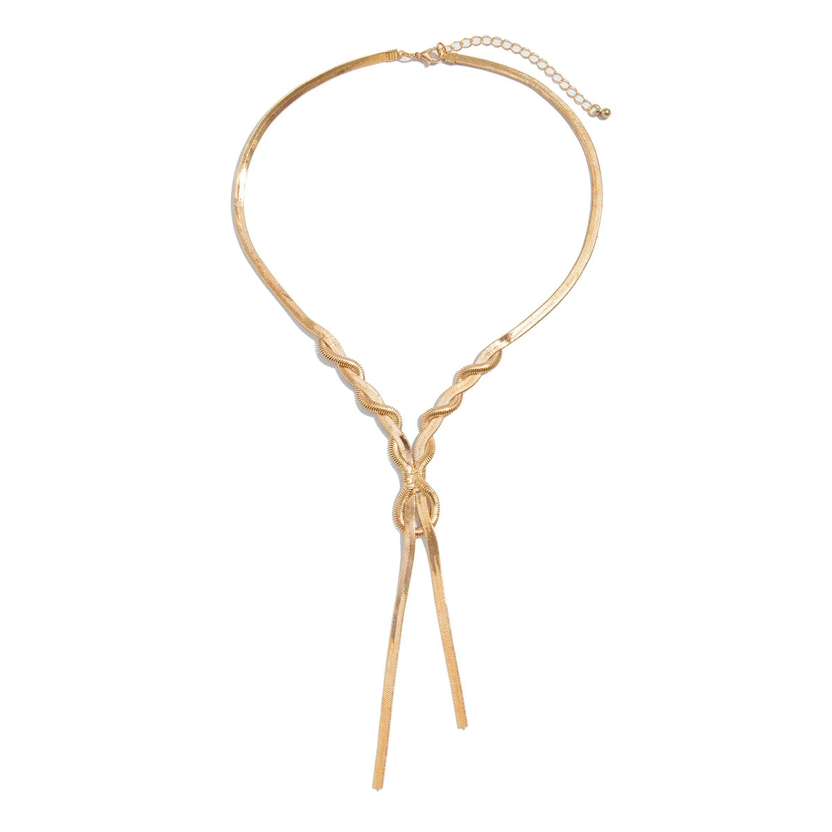 Luzmaria Herringbone Chain Necklace - Gold