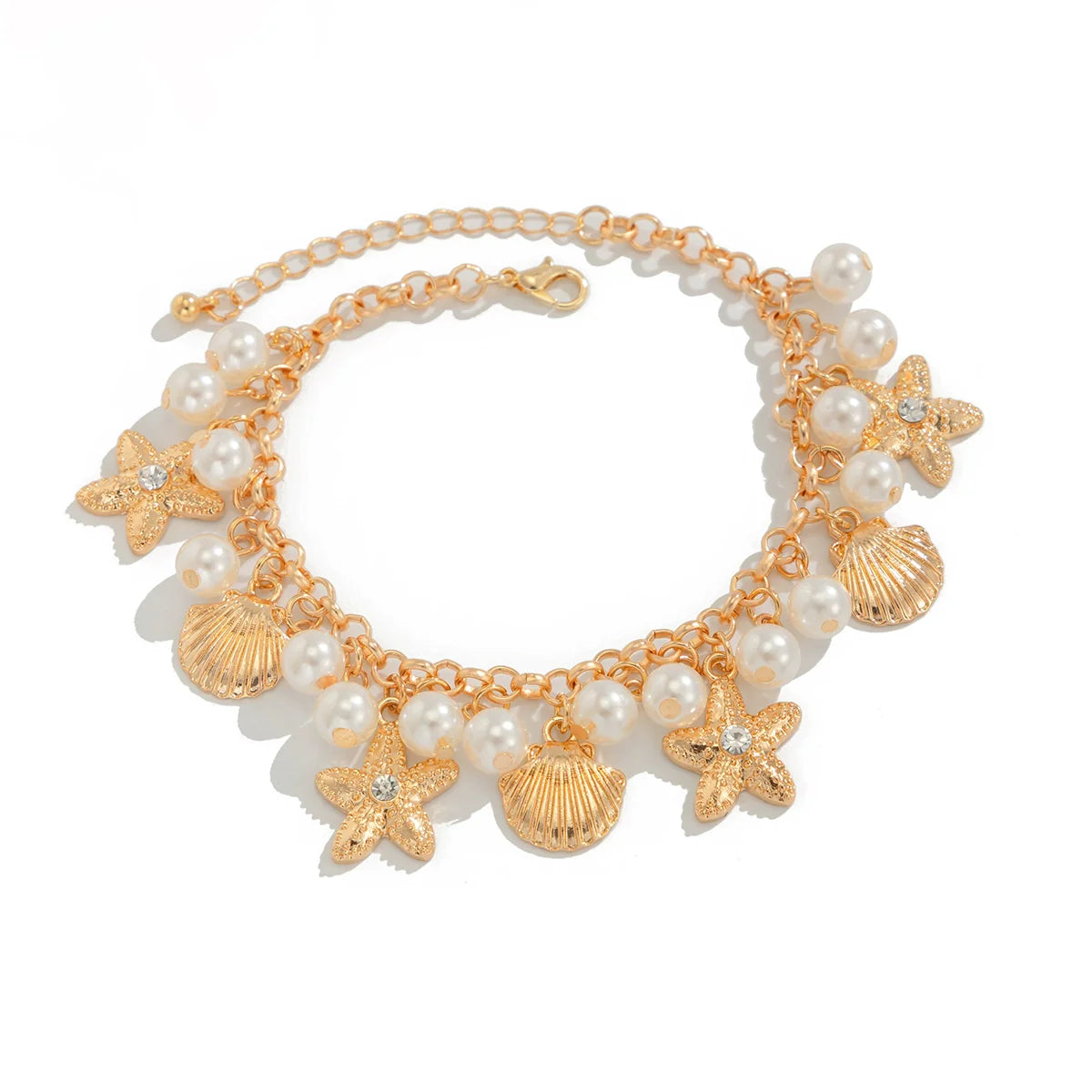 Amity Ocean Pearl Anklet - Gold
