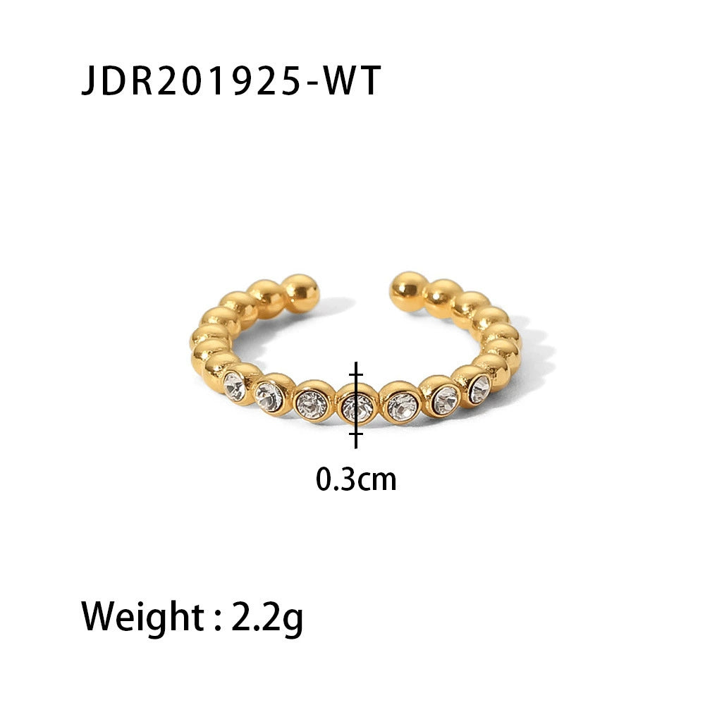Rayana Gold Zircon Ring - JDR201925-WT