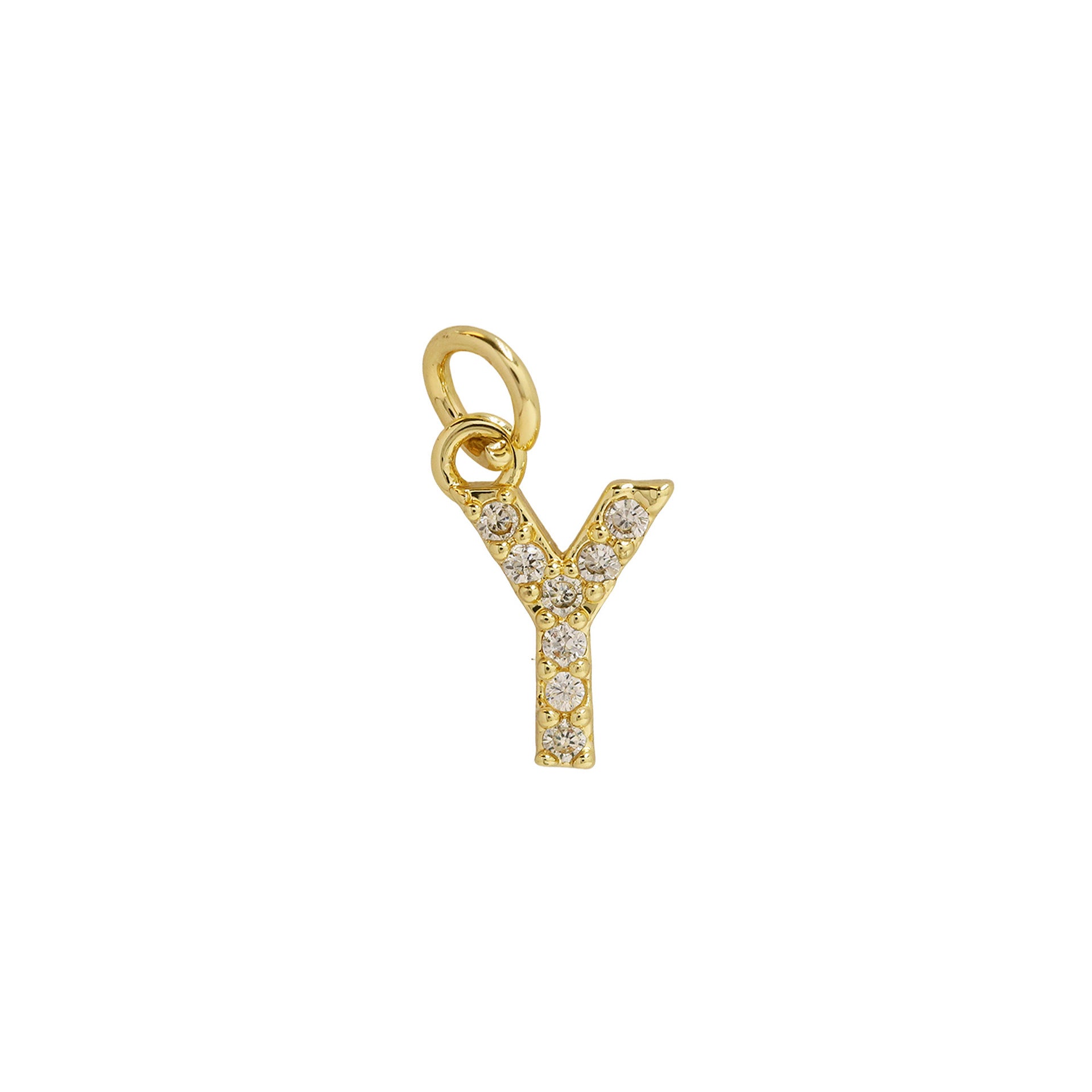 Leilah Zircon Initial Necklace - Y [XZIXJQT9]