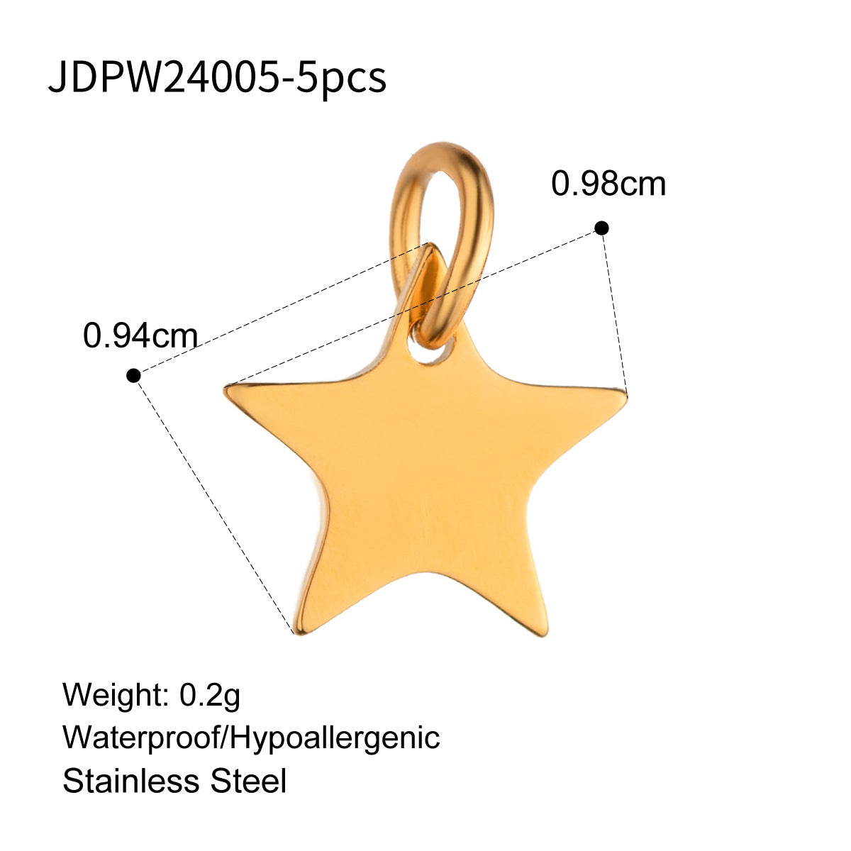 Vivianne Assorted Charm Pendants - JDPW24005-5pcs [K9MLT3X4]