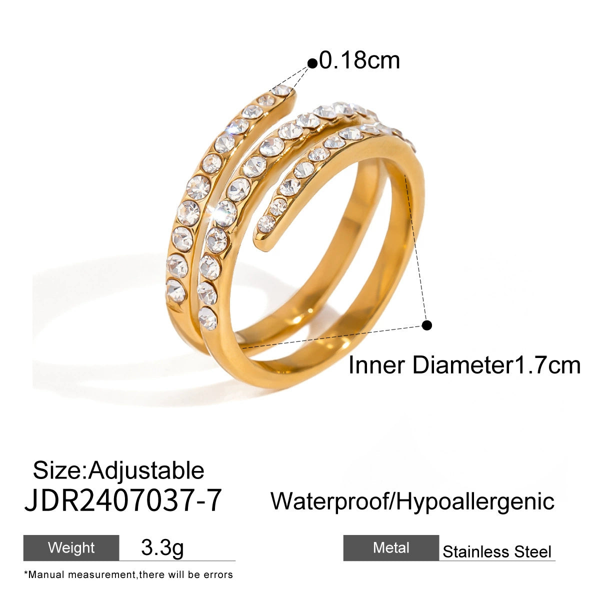 Mana Diamond Open Ring - JDR2407037-7 [1R7JPH10]