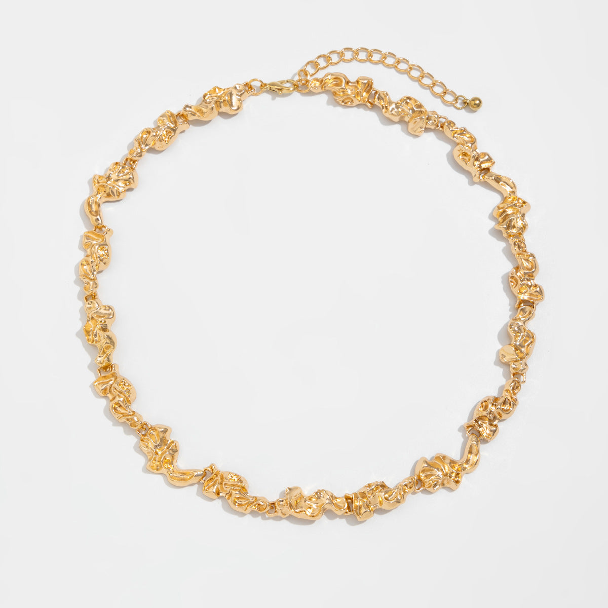 Meagan Molten Metal Jewelry Set - Necklace - Gold (Style 1) [2Y44092B]