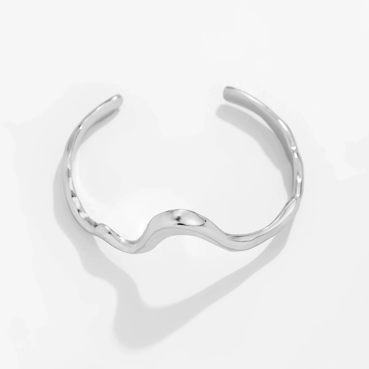 Ysabella Irregular Wave Necklace - Bracelet Silver