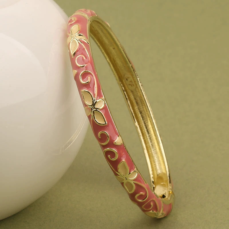 Eden Cloisonne Clover Bracelet - Dark Pink [BV8K9BO4]