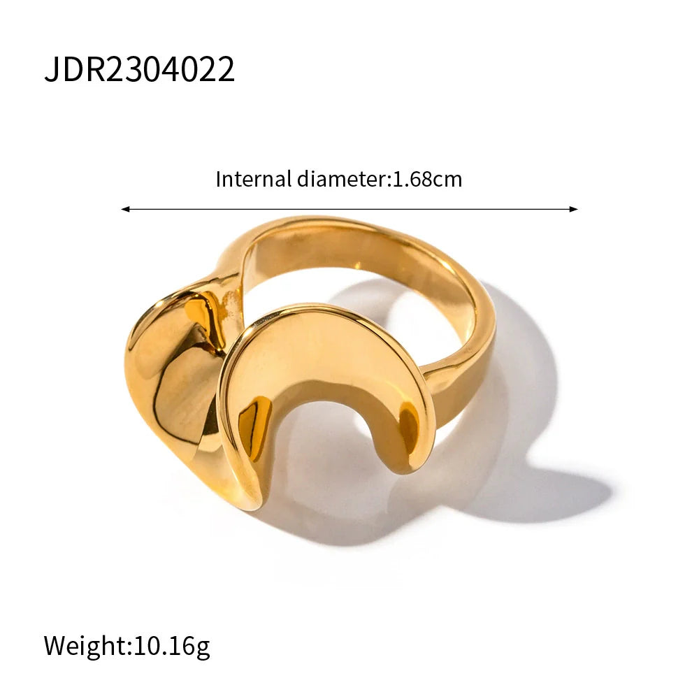 Aubrielle Stainless Steel Statement Ring - JDR2304022