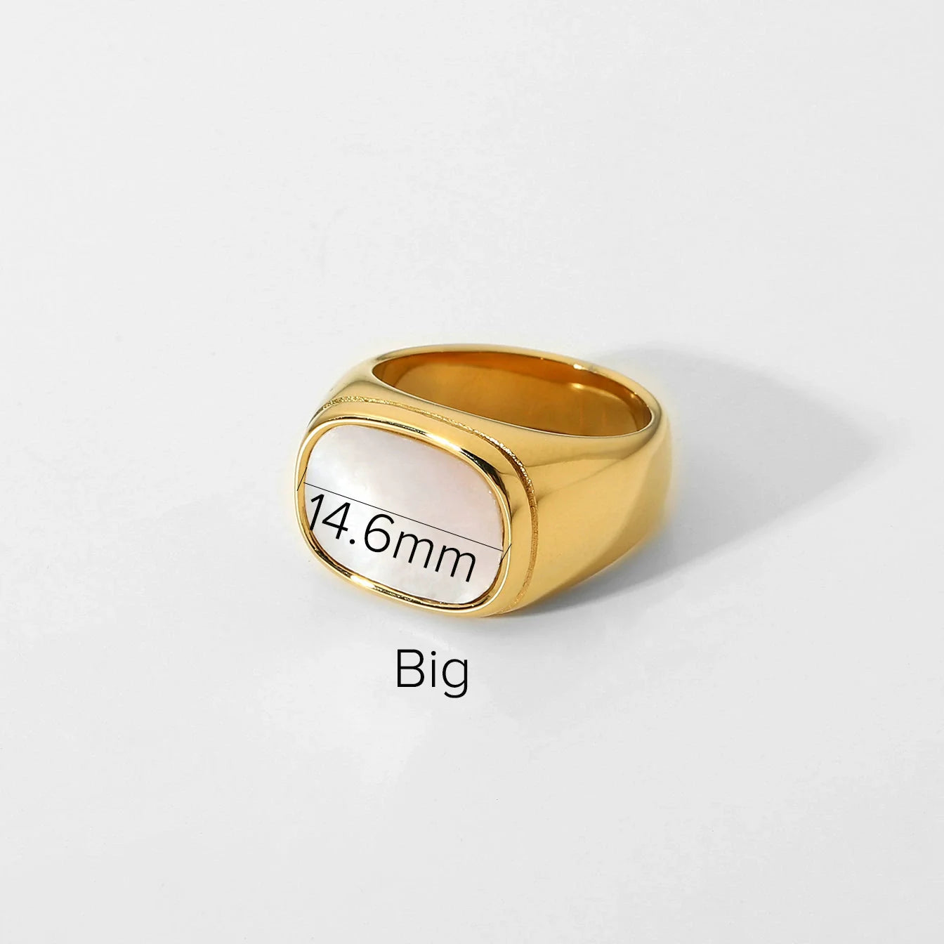 Roslynn Pearlized Shell Ring - Size 6