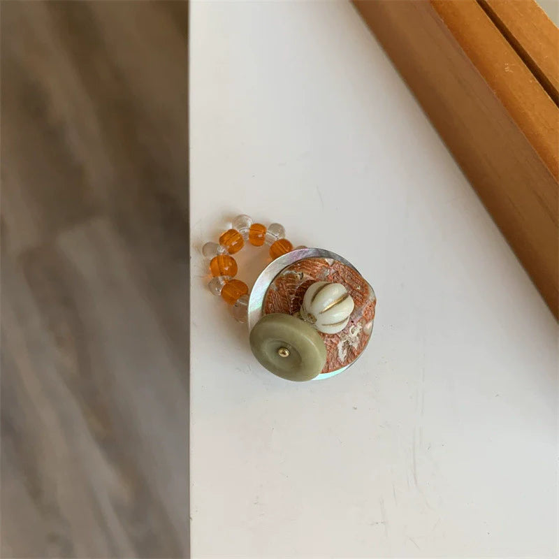 Annamarie Stackable Beaded Ring - A