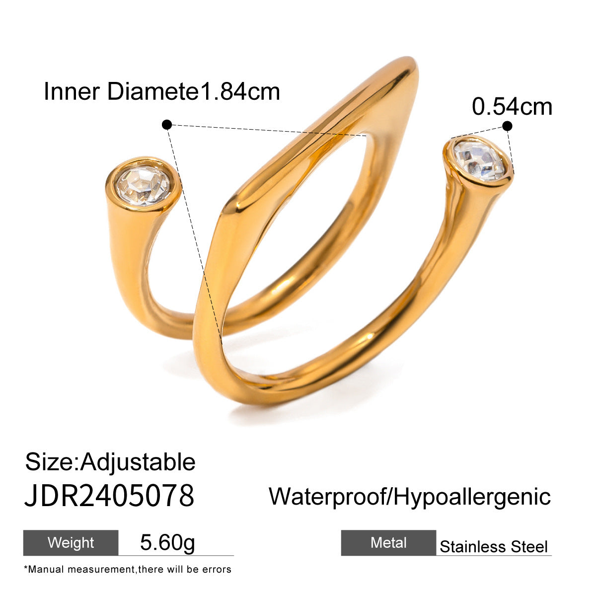 Annika Geometric Zircon Ring - JDR2405078 [DBAUEKPT]