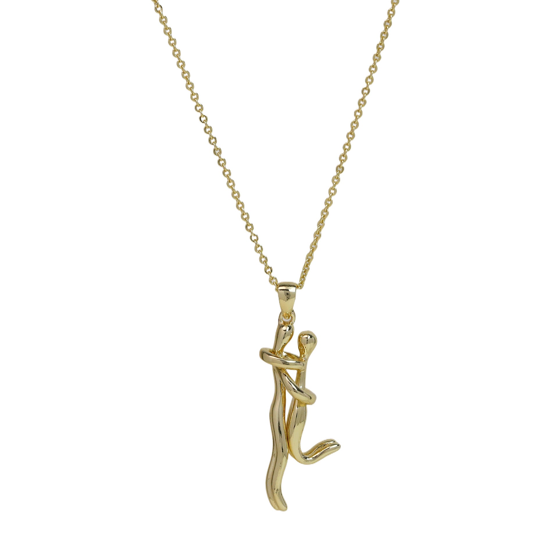 Ireland Embrace Heart Necklace - B Model Gold Necklace [TTHWSZ2E]