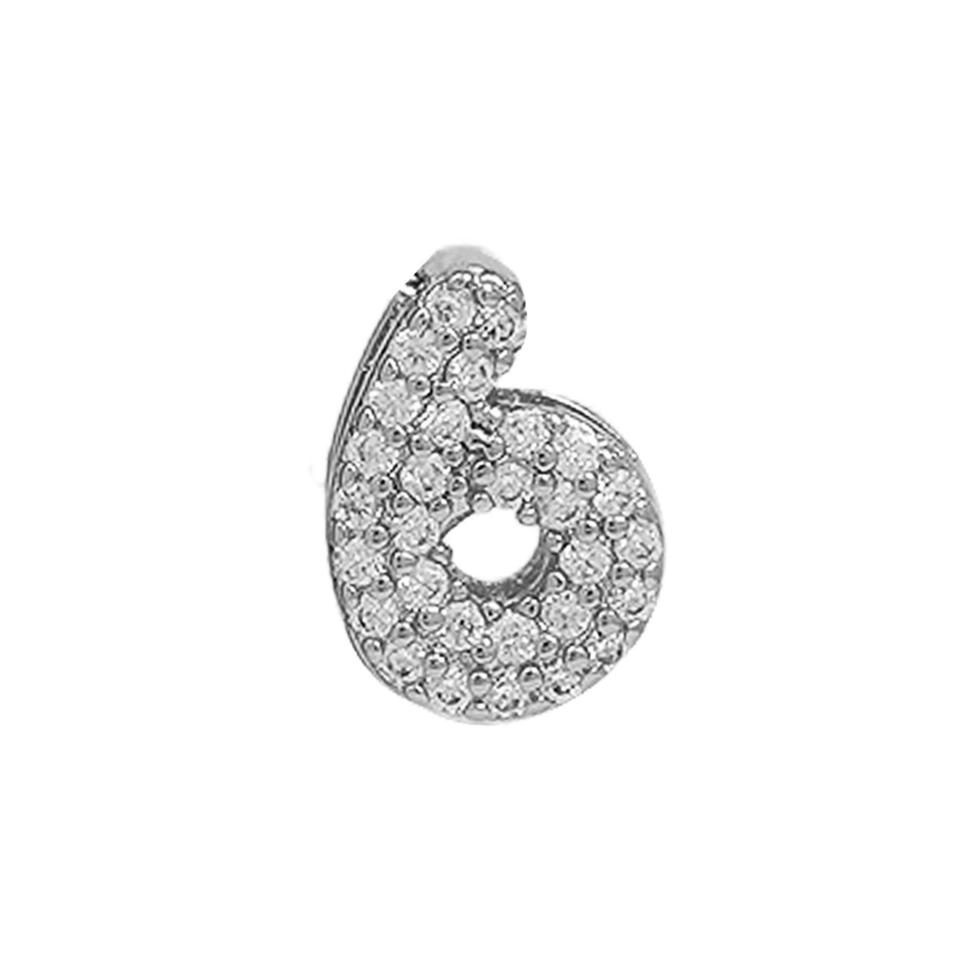 Adira Number Charm Necklace - Silver Number 6 [LP24AFGK]