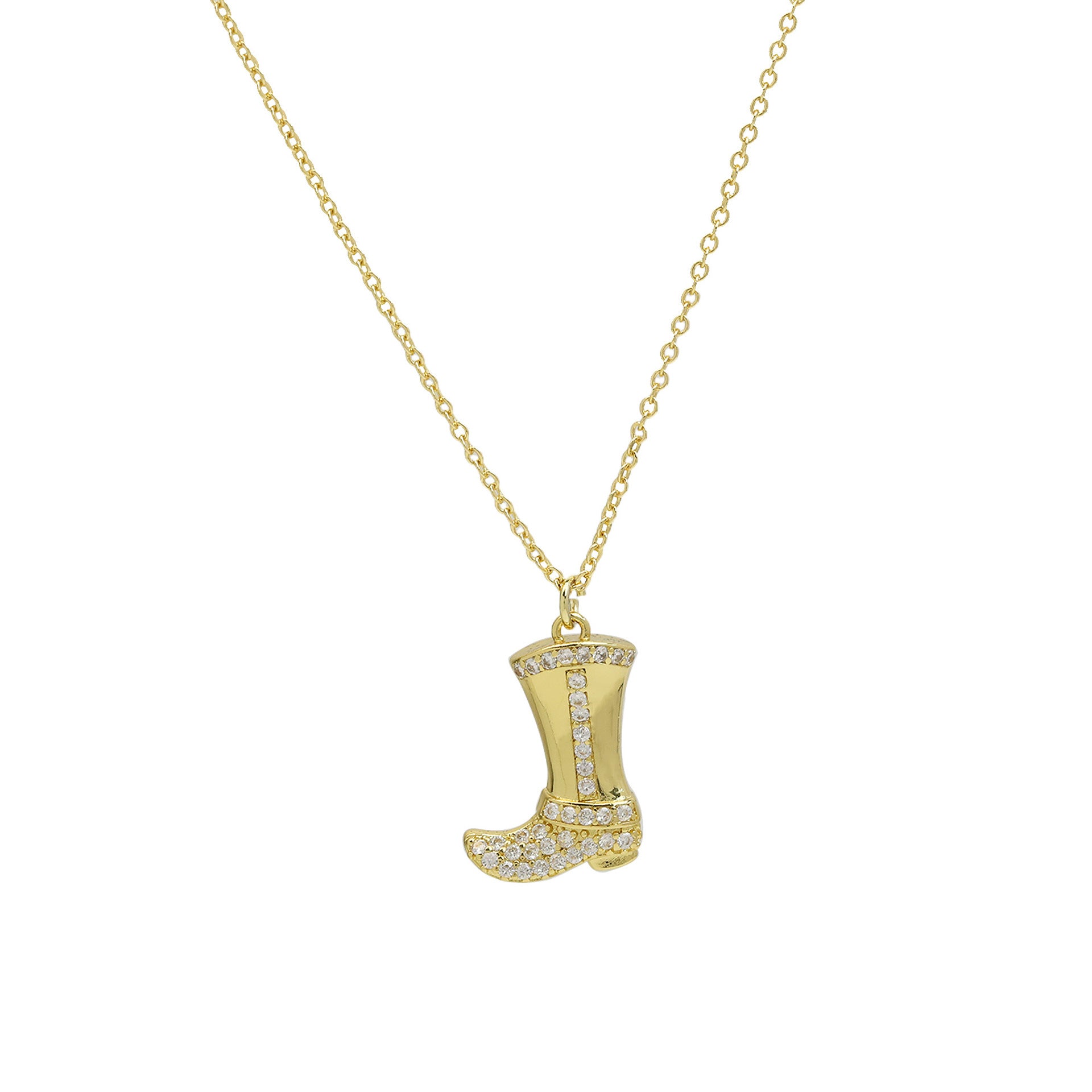Mckinlee High Heel Boot Necklace - Silver Short Boot Charm [6S5B5NIK]