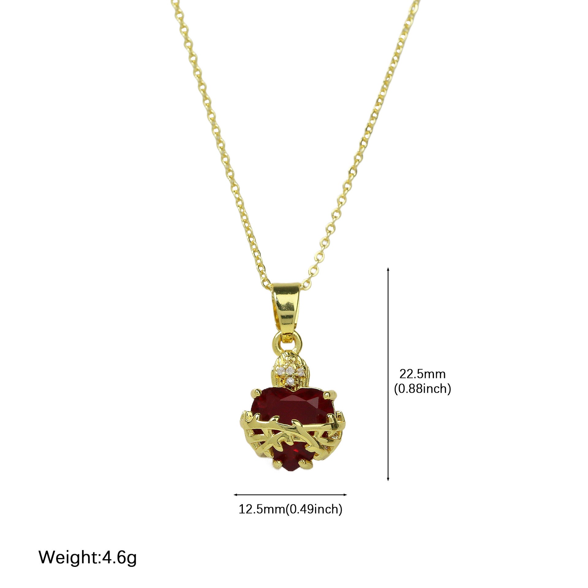 Suhani Sacred Heart Pendant Necklace - Style 4 [M4DI4ESM]