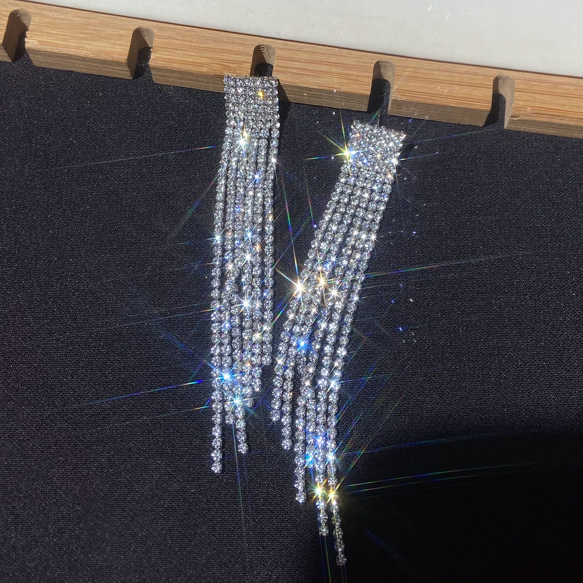 Chaya Dazzling Crystal Jewelry Set - Silver Earrings [O6SIU9WF]