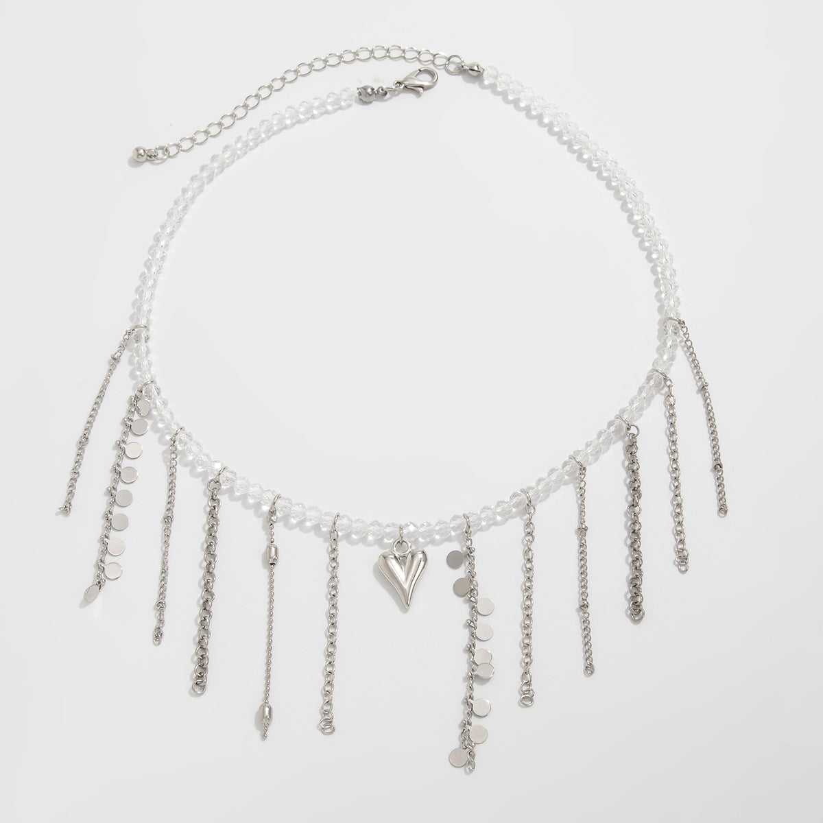 Amilya Layered Charm Necklace - Silver 7236 [7JA3T9GX]
