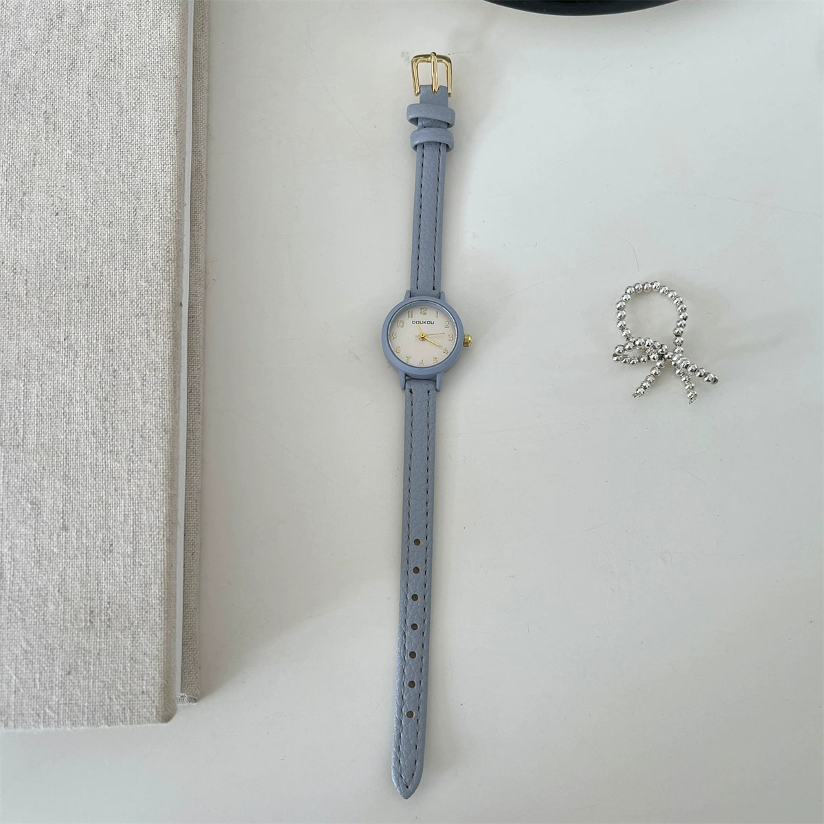 Emmerson Petite Leather Watch - Blue (Cardamom) [B80J0U08]