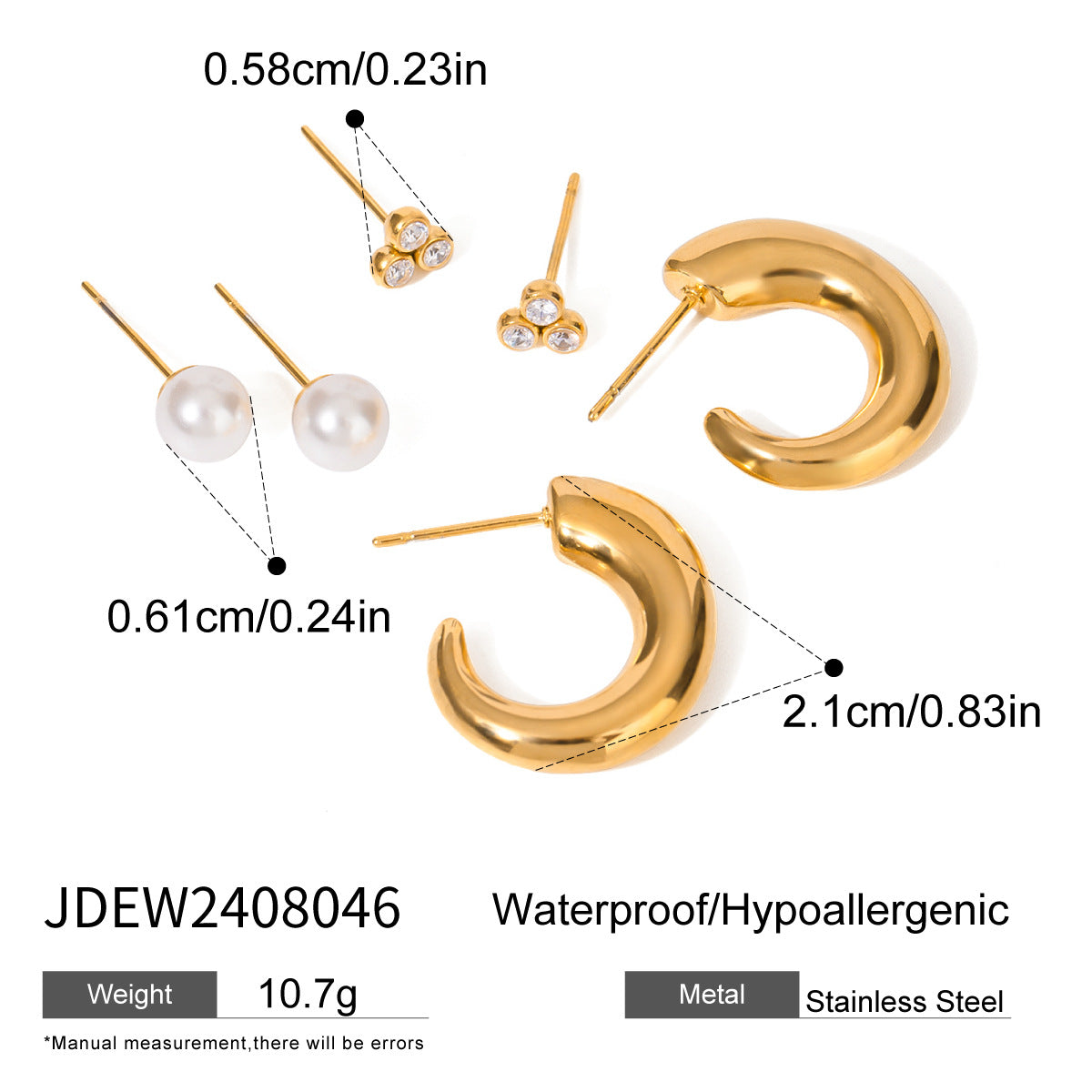 Kaiah Three-Pair Earring Set - JDEW2408046 [4WMU5U3M]