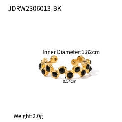 Mackayla Black Agate Ring Set - JDRW2306013-BK [99ICTSQY]