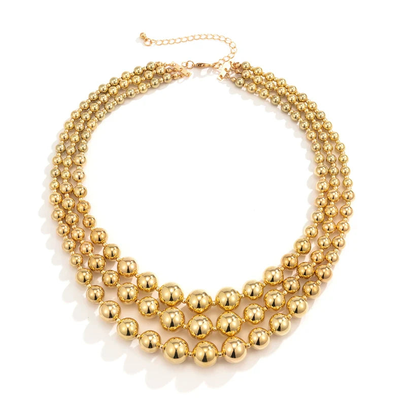 Zaire Layered Chain Necklace - Gold