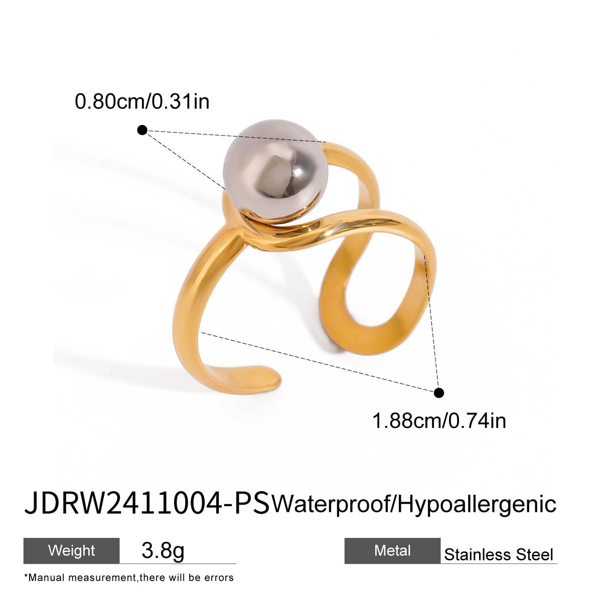 Lilyann Chunky Statement Ring - JDRW2411004-PS [O8FUIT45]