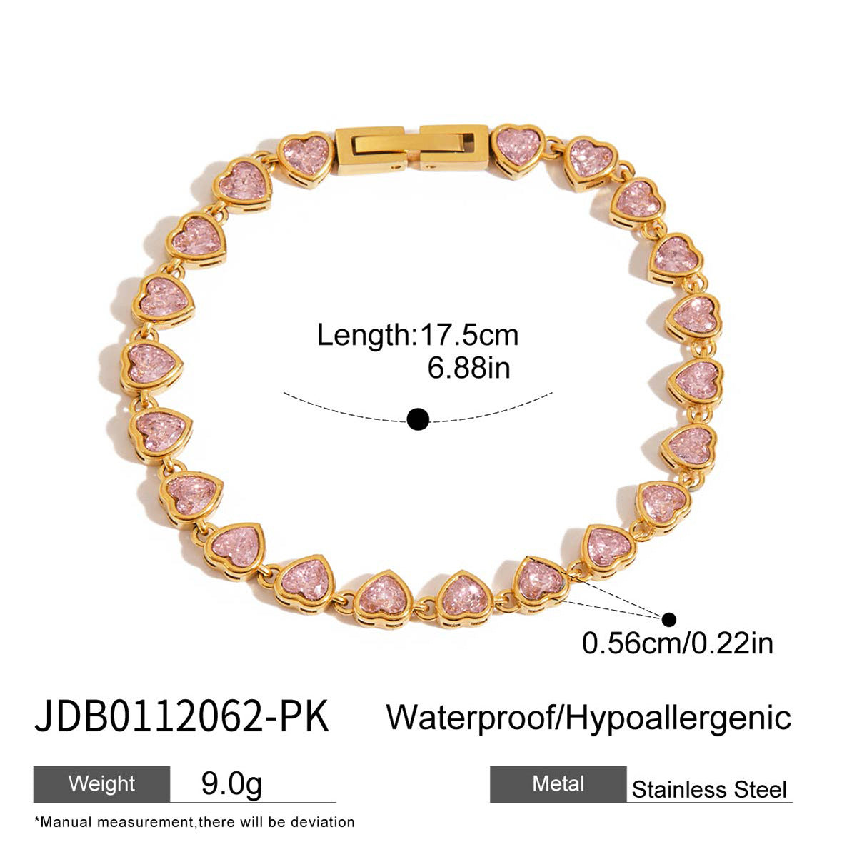 Bellah Zircon Stacking Bracelet Set - JDB0112062-PK [5TROKP7B]