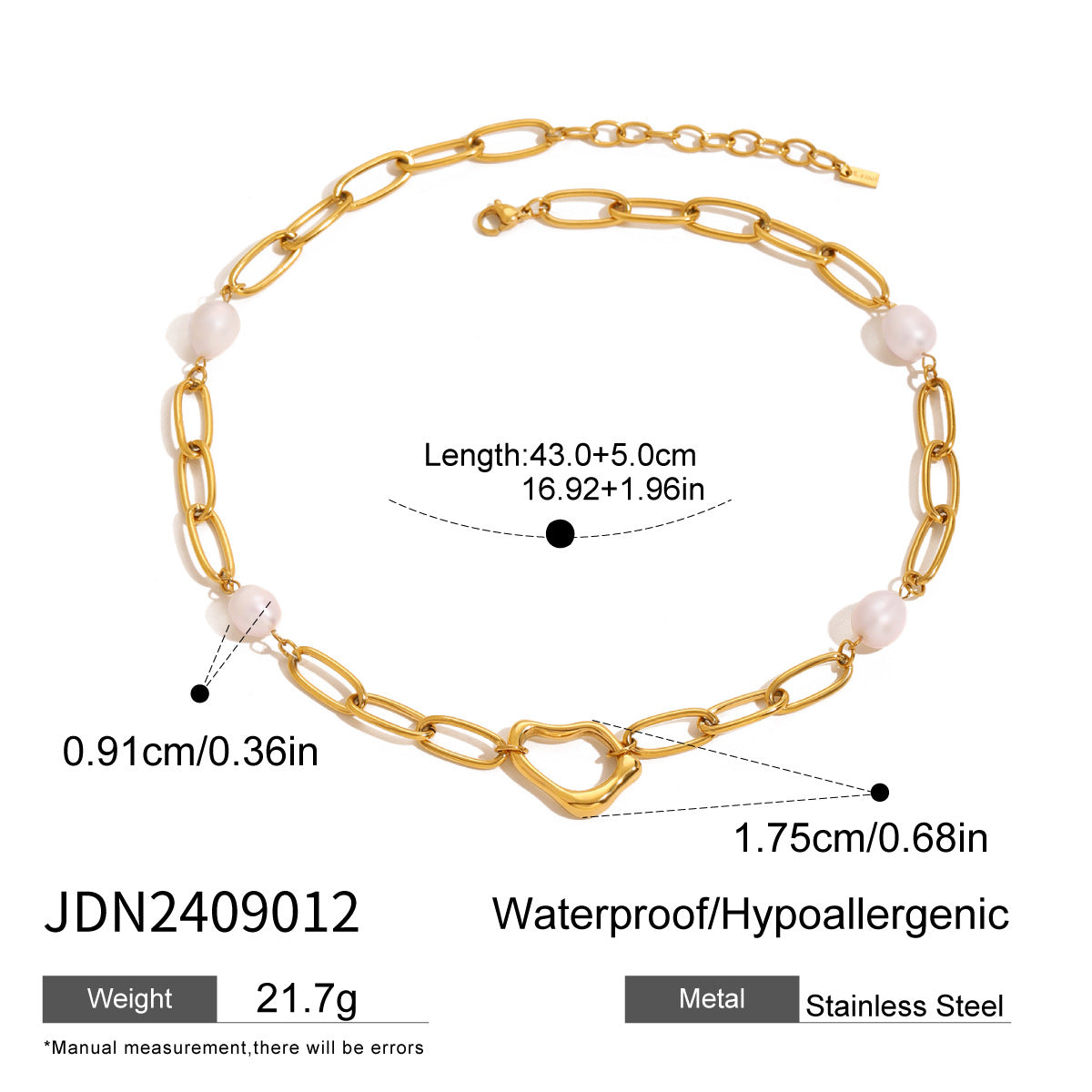 Kattleya Wave Pearl Jewelry Set - Necklace [M9FTJWA1]