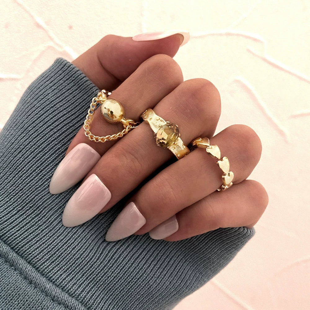 Isabell Delicate Stackable Ring Set - Style 6 [AMSFNPXT]