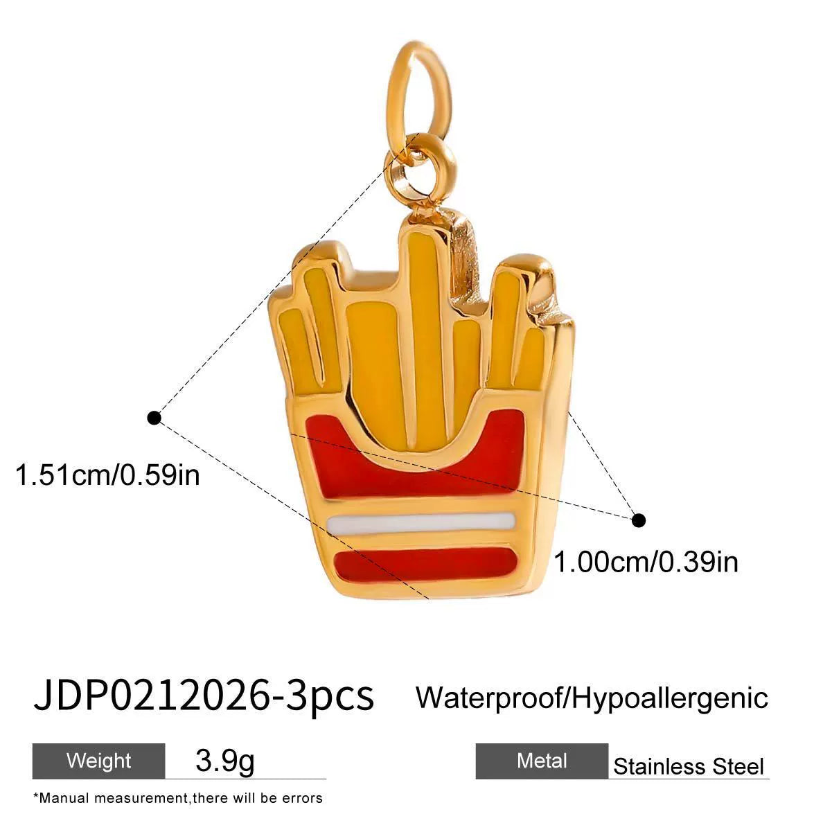 Kaylea Titanium Charm Pendants - JDP0212026-3pcs [C0VFUBAH]