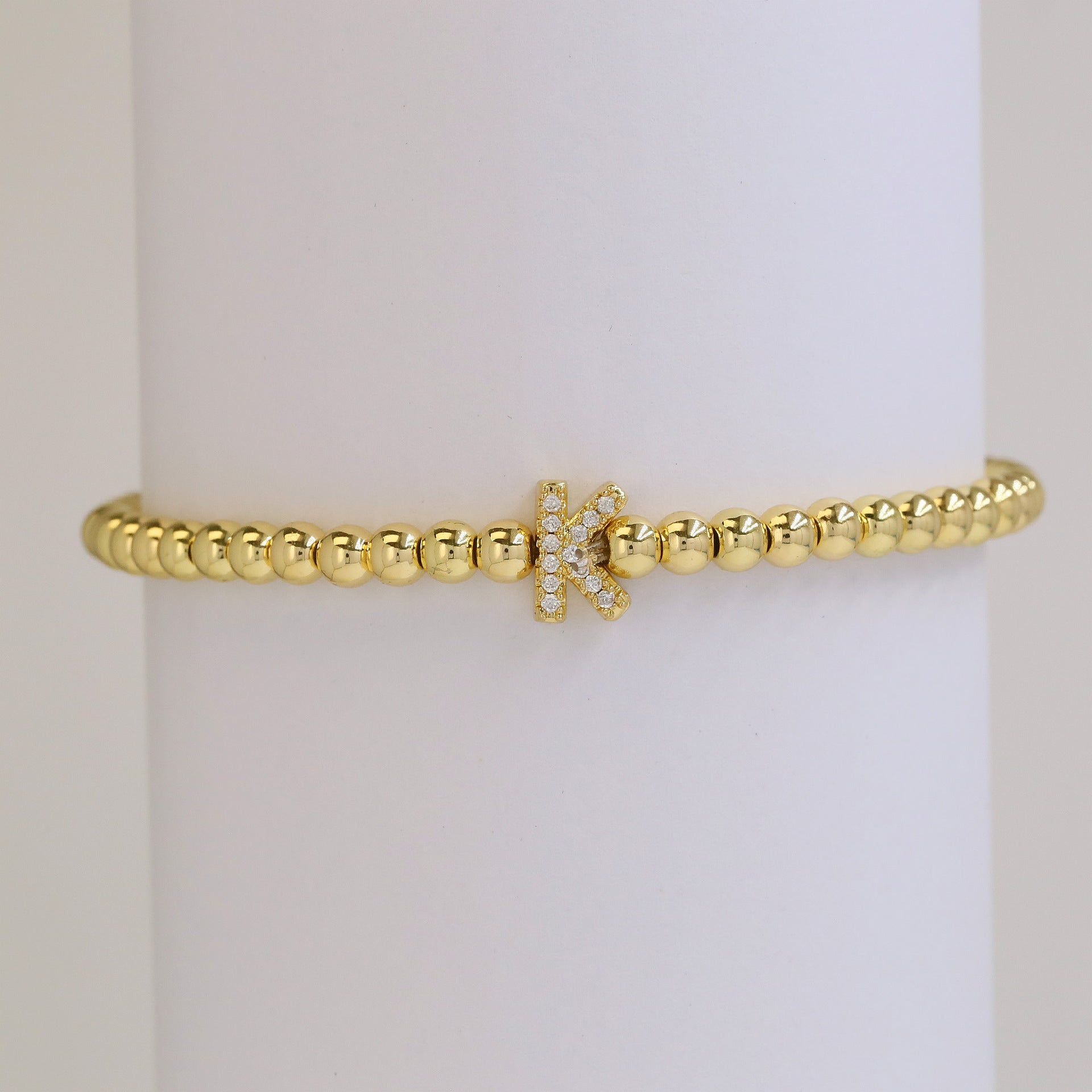 Mikah Micro-Inlay Initial Bracelet - K [LIFL08H0]